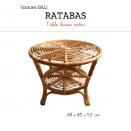 Table basse rotin naturel - BALI