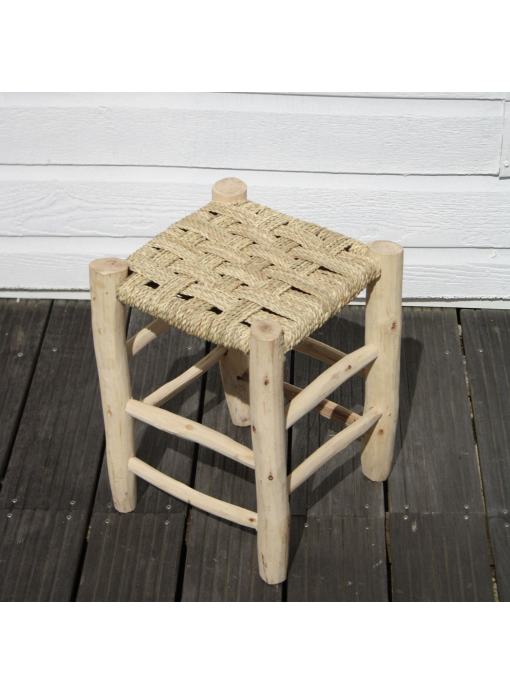 Tabouret cordage classique OURIKA 30x30 cm