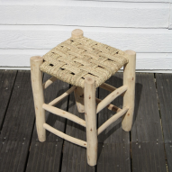 Tabouret cordage classique OURIKA 30x30 cm