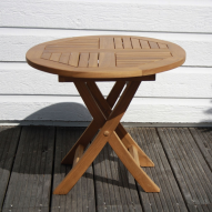 Table pliante jardin junior - en bois TECK - Ronde